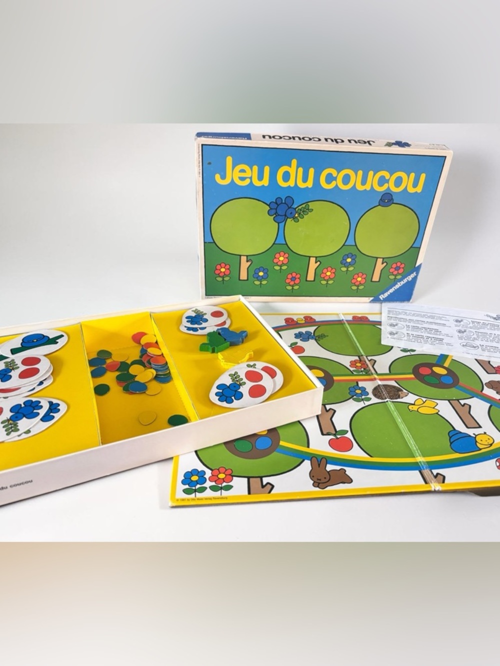 Vintage Ravensburger Jeu du Coucou 1980 French Board Game Complete